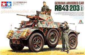 Tamiya 89697  1:35, Panzerspahwagen Autoblinda AB43 203(i) German armored car (AB43 203(i) Автоблинда Итальянский бронеавтомобиль на вооружении Германии)