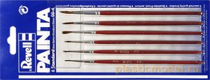 Revell 29621 , Painta 6 assorted quality brushes (набор из 6 круглых кистей: 0/0, 0, 1, 2, 3, 4)