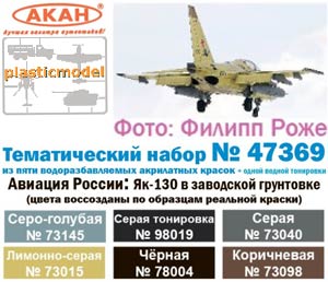 Акан 47369, Як-130 в заводской грунтовке, Авиация России. Набор акрилатлатексных водоразбавляемых красок