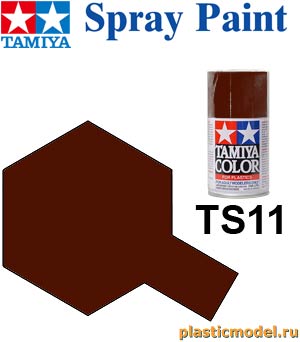 Tamiya 85011, TS-11 Maroon gloss, 100 ml. spray (Насыщенный Коричнево-Малиновый глянцевый, краска в аэрозольной упаковке 100 мл)