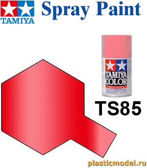 Tamiya 85085, TS-85 Bright Mica Red Ferrari gloss, 100 ml. spray (Перламутровый Яркий Красный Ferrari глянцевый, краска в аэрозольной упаковке 100 мл)