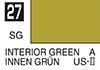 27 Interior Green semigloss, Mr. Color solvent-based paint 10 ml. (Интерьерный Зелёный полуматовый, краска акриловая на растворителе 10 мл.), подробнее...