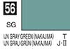56 IJN Gray Green Nakajima semigloss, Mr. Color solvent-based paint 10 ml. (Японский Военно-Морской Серо-Зелёный Накадзима полуматовый, краска акриловая на растворителе 10 мл.), подробнее...