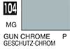 104 Gun Chrome metalgloss, Mr. Color solvent-based paint 10 ml. (Оружейный Хром глянцевый металлик, краска акриловая на растворителе 10 мл.), подробнее...
