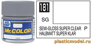 Gunze Sangyo C181, 181 Super clear semigloss, Mr. Color solvent-based paint 10 ml. (Супер Прозрачный полуматовый, краска акриловая на растворителе 10 мл.)
