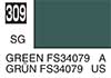 309 Green FS34079 semigloss, Mr. Color solvent-based paint 10 ml. (FS34079 Зелёный полуматовый, краска акриловая на растворителе 10 мл.), подробнее...
