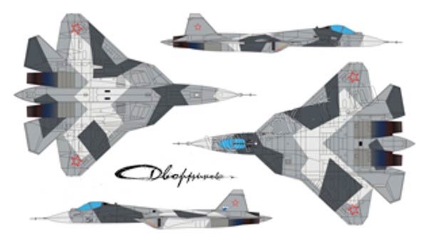 Акан 46324 Т-50 ПАК ФА. Современная авиация России Набор акриловых красок на акриловом разбавителе