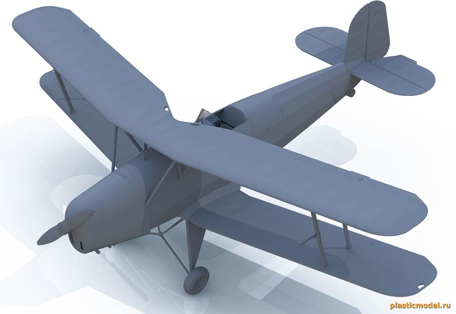 ICM 32030 Bücker Bü 131D, WWII German Training Aircraft (Букер Bü 131D Германский учебный самолёт 2МВ)