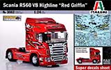 thumbnail for Italeri 3882 Scania R560 V8 Highline "Red Griffin" (Скания R560 V8 Хайлайн «Рэд Гриффин»/«Красный Грифон» седельный тягач)