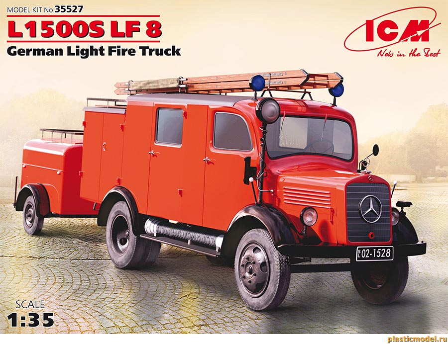 ICM 35527 L1500S LF 8 German Light Fire Truck (L1500S LF 8 германский лёгкий пожарный автомобиль)