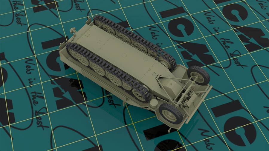 ICM 35101 Sd.Kfz.251/1 Ausf.A, WWII German Armoured Personnel Carrier («Ханомаг» Sd.Kfz.251/1 модификация A Германский бронетранспортёр 2МВ)