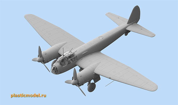 ICM 48235 Ju 88A-11, WWII German Bomber (Юнкерс Ju 88A-11 Германский бомбардировщик 2МВ)