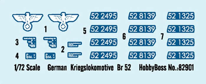HobbyBoss 82901 German Kriegslokomotive BR-52 (BR-52 Германский паровоз)