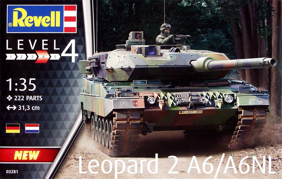 Revell 03281 Leopard 2 A6/A6NL («Леопард 2» модификации A6/A6NL немецкий танк)