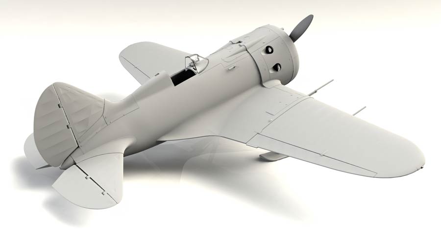 ICM 32005 I-16 type 17, WWII Soviet Fighter (И-16 тип 17, Советский истребитель 2МВ)