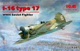 thumbnail for ICM 32005 I-16 type 17, WWII Soviet Fighter (И-16 тип 17, Советский истребитель 2МВ)