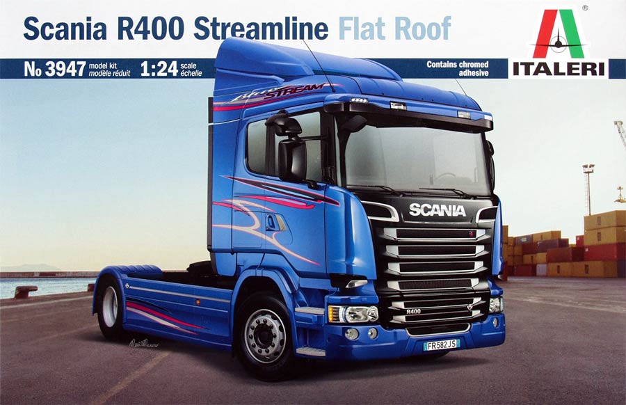 Italeri 3947 Scania R400 Streamline Flat Roof (Скания R400 «Стримлайн» с низкой крышей седельный тягач)