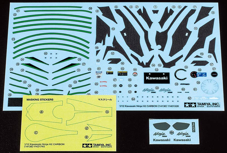 Tamiya 14136 Kawasaki Ninja H2 Carbon (Кавасаки «Ниндзя H2 карбон»)