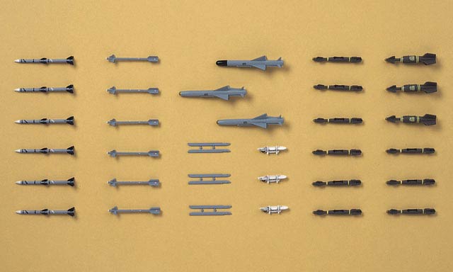 Hasegawa X72-10 JASDF Aircraft Weapons:1 JASDF Missiles and Launcher Set