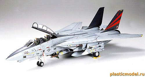 Tamiya 60313 Grumman F-14A Tomcat "Black Knights" (Грумман F-14A Американский многофункциональный лёгкий истребитель, пилотажная группа «Блэк Найтс» / «Чёрные Рыцари»)