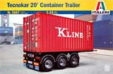 thumbnail for Italeri 3887 Tecnokar 20' Container Trailer (Полуприцеп производства «Текнокар» для перевозки 20-футового контейнера с контейнером)