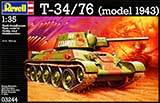 thumbnail for Revell 03244 T-34/76 model 1943 (Т-34/76 образца 1943 года советский танк)