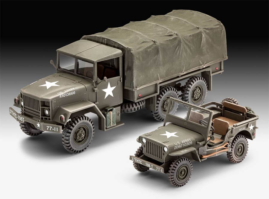 Revell 03260 M34 Tactical Truck + Off-Road Vehicle (Американские M34 грузовик и внедорожник «Виллис»)