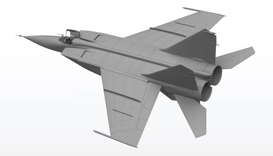 ICM 72173 MiG-25RB Soviet Reconnaissance Plane (МиГ-25РБ Советский самолет-разведчик)