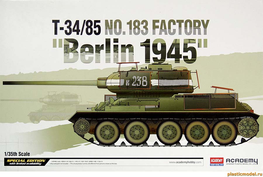 Academy 13295 T-34/85 No.183 Factory "Berlin 1945" (Т-34/85 производства завода 183 «Берлин 1945»)