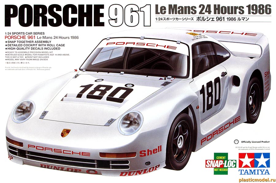 Tamiya 24320 Porsche 961 Le Mans 24 Hours 1986 (Порше 961 24-часовые гонки в Ле-Ман 1986)