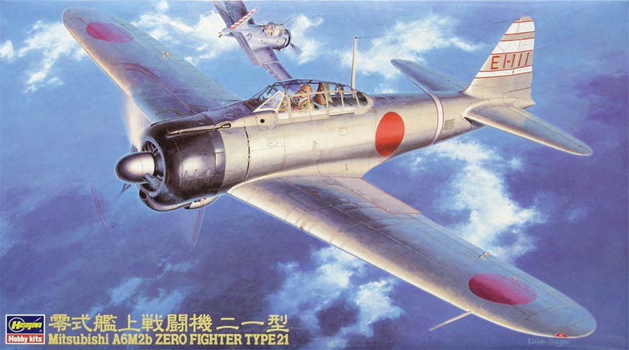 Hasegawa JT43 Mitsubishi A6M2b Zero Fighter Type21