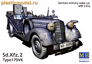 Master Box 3531  1:35, Sd.Kfz.2 Type 170VK, German military radio car, WWII era (Sd.Kfz.2 модель 170VK Германский автомобиль радиосвязи, 2МВ)