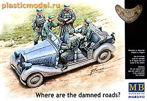 Master Box 35112  1:35, "Where are the damned roads?", Geran military staff car, WWII («Где эта чёртова дорога?» Немецкий военный автомобиль Тип 170V, 2МВ)