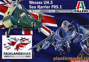 Italeri 1329  1:72, Wessex UH.5 / Sea Harrier FRS.1 (Уэстленд «Уэссекс» UH.5 и Бритиш Аэроспейс «Си Харриер» FRS.1)