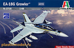 Italeri 2716  1:48, EA-18G Growler (Боинг EA-18G «Гроулер» палубный самолёт радиоэлектронной борьбы ВМС США)