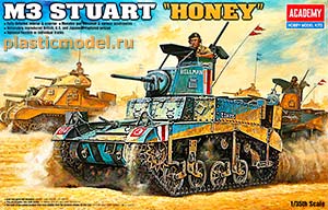 Academy 13270 1399 1:35, M3 Stuart "Honey" (М3 «Стюарт» «Миляга» американский лёгкий танк)