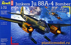 Revell 04672  1:72, Junkers Ju 88A-4 bomber (Юнкерс Ju-88A-4 немецкий бомбардировщик)