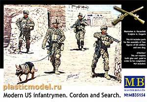 Master Box 35154  1:35, Cordon and Search. Modern US infantrymen. (Оцепление и поиск. Современные американские пехотинцы.)