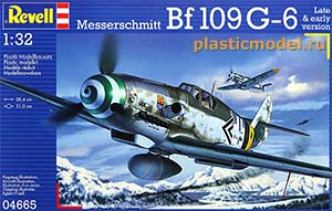 Revell 04665 1:32, Messerschmitt Bf109 G-6 (Мессершмитт Bf.109 G-6 германский истребитель-низкоплан)