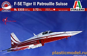 Italeri 1333  1:72, F-5E Tiger II Patrouille Suisse (Нортроп F-5E «Тайгер» II пилотоажной группы «Патруль Сюисс»)