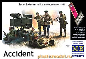 Master Box 3590  1:35, Accident. Soviet & German military men, summer 1941 (Авария. Советские и немецкие военные, лето 1941 год)