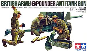 Tamiya 35005  1:35, British Army 6 Pounder Anti-tank Gun (Британская 6-фунтовая противотанковая пушка)