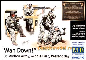 Master Box 35170  1:35, "Man Down!" US Modern Army, Middle East, Present day («У нас раненый!» современная американская армия, Ближний Восток, наше время)