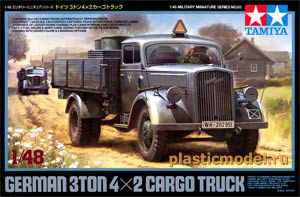 Tamiya 32585  1:48, German 3ton 4x2 cargo truck (3-тонный заднеприводный 4×2 германский грузовой автомобиль)