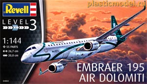 Revell 04884  1:144, Embraer 195 Air Dolomiti (Эмбраер-195 авиакомпании «Эйр Доломити»)