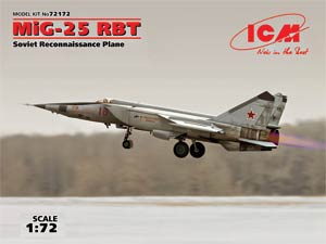 ICM 72172  1:72, MiG-25RBT Soviet Reconnaissance Plane (МиГ-25РБТ, Советский самолет-разведчик)