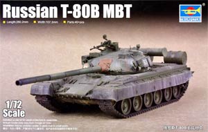 Trumpeter 07144  1:72, Russian T-80B MBT (Т-80Б Российский основной боевой танк)