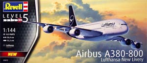 Revell 03872  1:144, Airbus A380-800 Lufthansa "New Livery" (Аирбас 380-800 в новой ливрее «Люфтганза»)