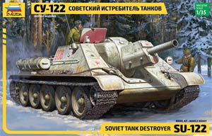 Звезда 3691  1:35, SU-122 Soviet tank destroyer (СУ-122 Советский истребитель танков)