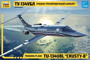 Звезда 7036  1:144, Tu-134UBL Crusty-B training plane (Ту-134УБЛ Учебно-тренировочный самолет)